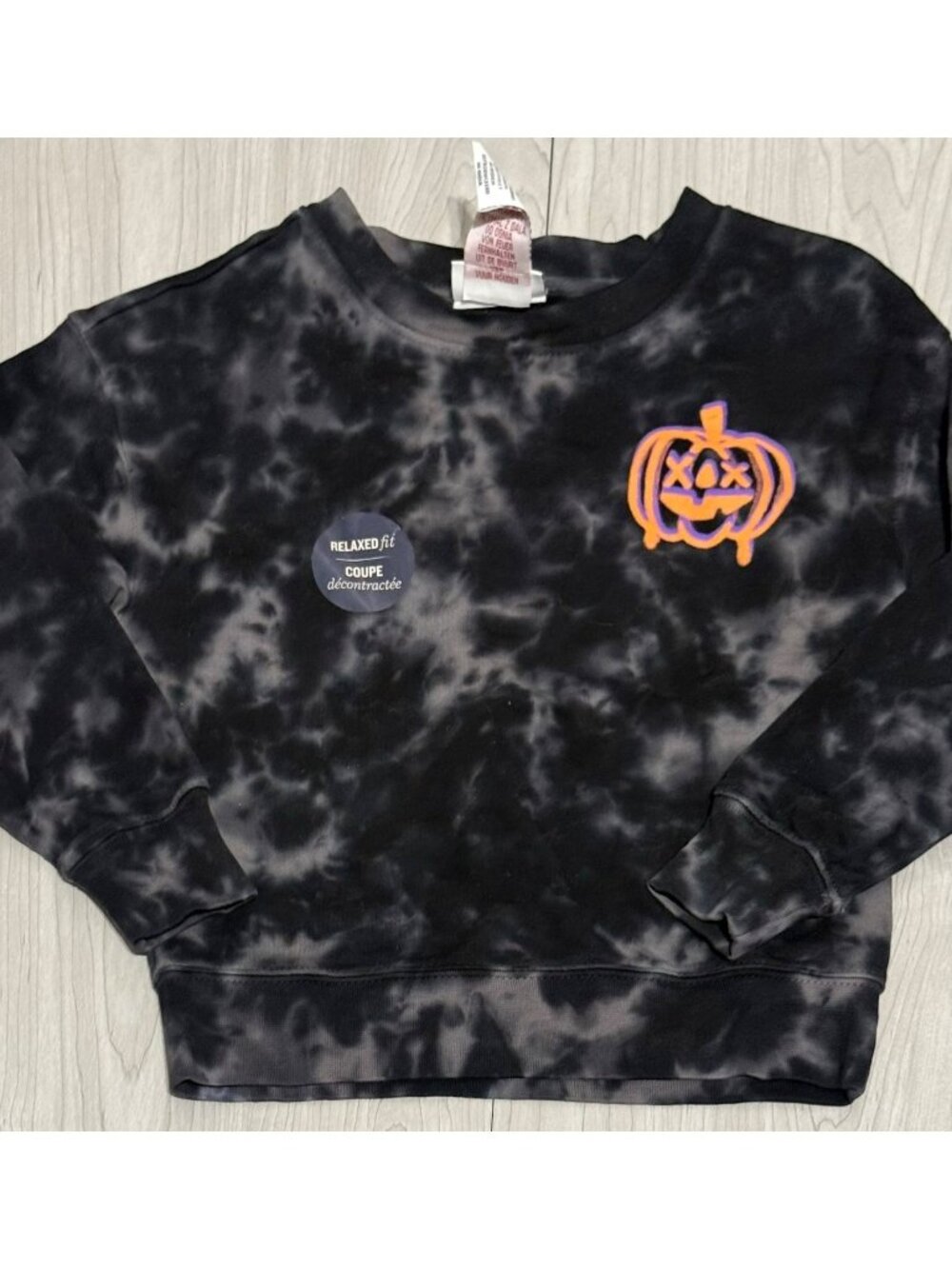 Tommy Bahama kids 4 5 6 black tie dye pumpkin Jack O'Lantern Halloween NWT